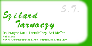 szilard tarnoczy business card